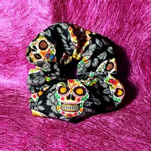 Day of the Dead Dia De Muertos Hair Scrunchie